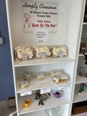 Cinnamon roll display