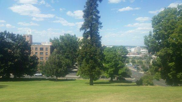 Looking north from Corbin Art Center parking