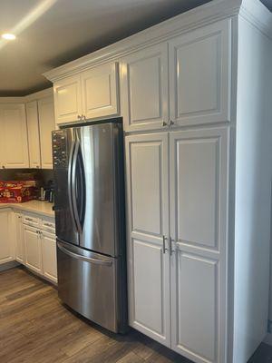 Custom pantry & refrigerator cabinet