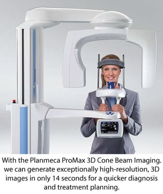 We use High-Resolution 3D Imaging with the Planmeca ProMax 3D Conebeam scanner at Central Jersey Dental to save you time.