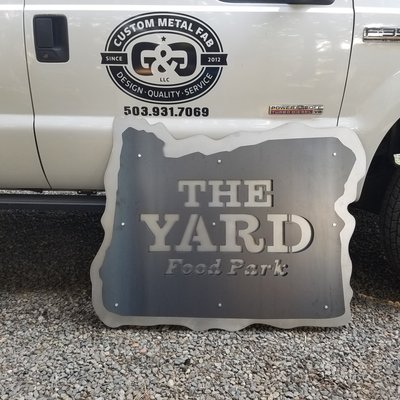 One of the signs we built for The Yard Food Park in Salem.