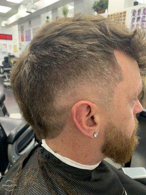 Burst taper fade and beard Trim