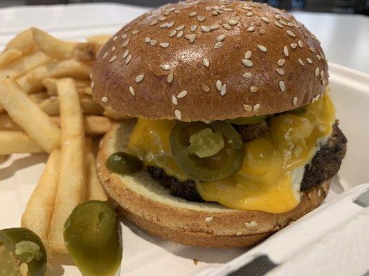 Daily Grill Special - Jalapeño Cheeseburger and Fries