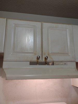 Greasy cabinets..