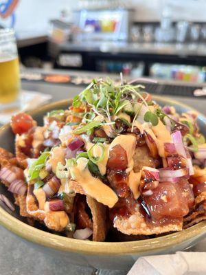 Ahi Tuna Wonton Nachos