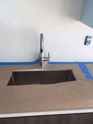 Sink installed