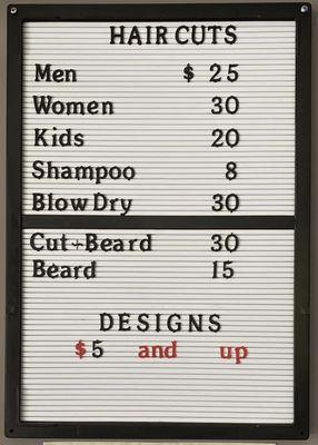 Price List