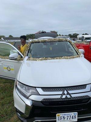 Baileys Driving Mrs Daisy in parade in Surry County, Virginia 2021