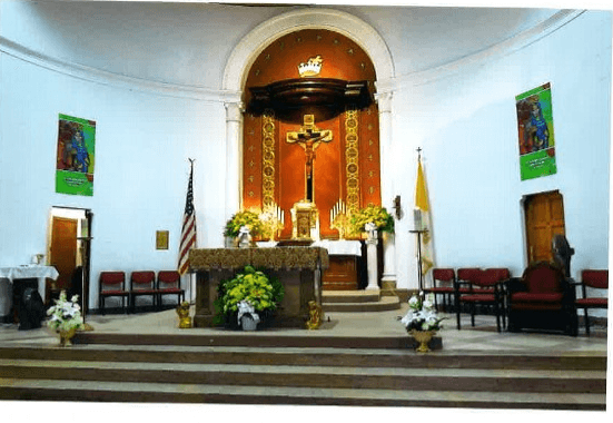 The main altar of St. Helena Church, Bronx, New York.