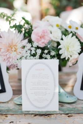 beautiful menu cards from CNC