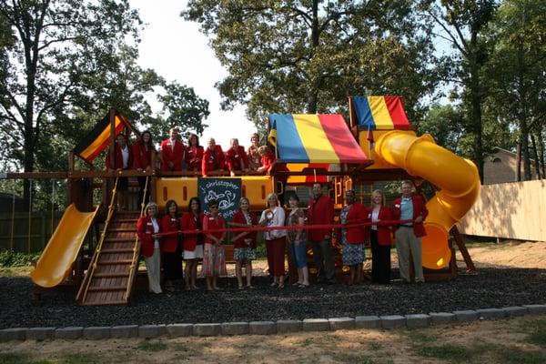 Jonesboro Chamber of Commerce Ribbon Cutting at the ROCK'N STOMP play area - available for private events