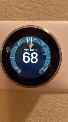 Nest thermostat installed by Luis.