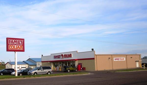 Outside the Family Dollar.