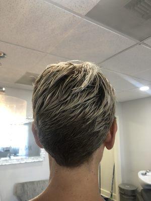 Pixie cut and highlights