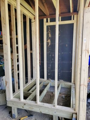 Framing to add-on a new bathroom