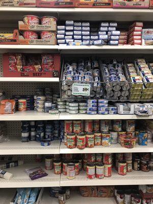 Canned food options