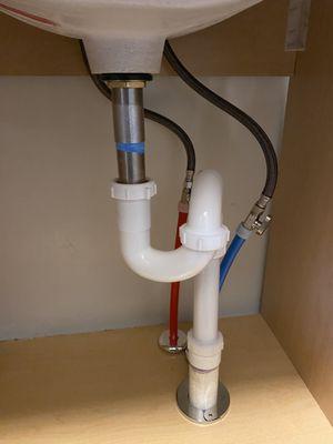 New drain and water lines