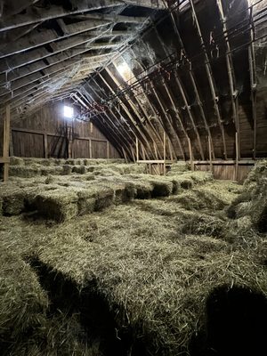 One of our barns that we stack hay in