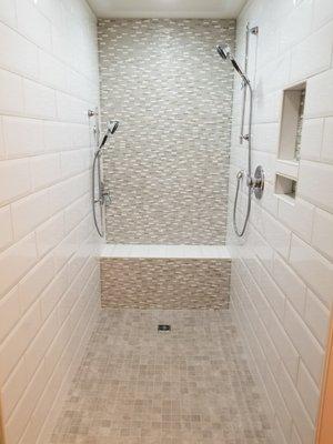 We did the plumbing for this two-bath remodel