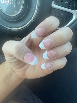 I asked for thin French tips and this is what I got.