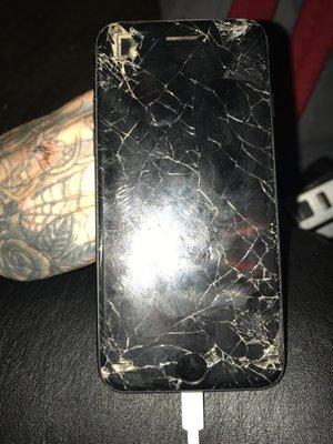 I phone 7 destroyed screen and won't charge or turn on