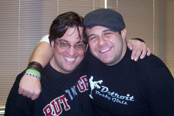 Owner Ralph Colombino with friend Adam Richman