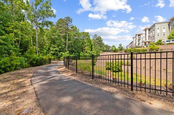 Walking trail surrounding the property at Lantower Weston Corners.