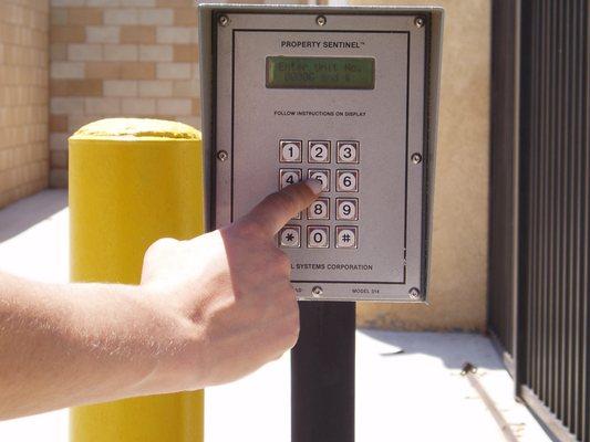 Entry/Exit Keypad for individual access code