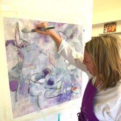 Julie Claire, founder of Paint Big, Live Big... painting!