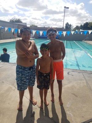 My boys and bestfriend at swim clinic