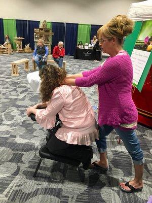 Working at an event doing chair massages!!