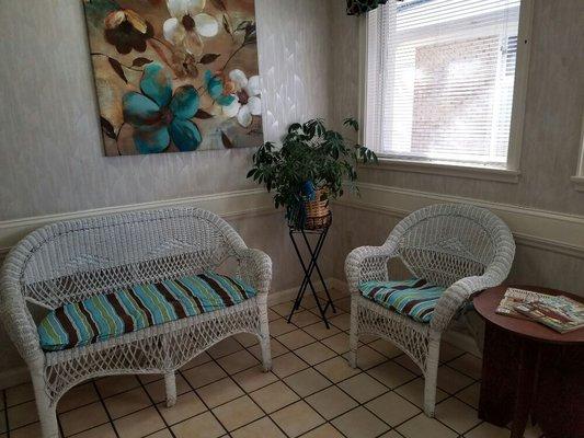 Our waiting area and front room.