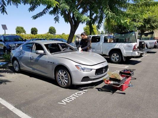 2016 Maserati Ghibi Windshield Replacement .