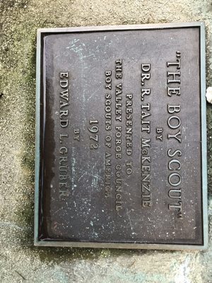 Plaque for Boy Scout statue