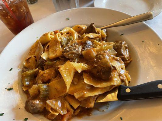 Pappardelle Bolognese with Tenderloin Beef Tips. The best meal we had! absolutely delicious.