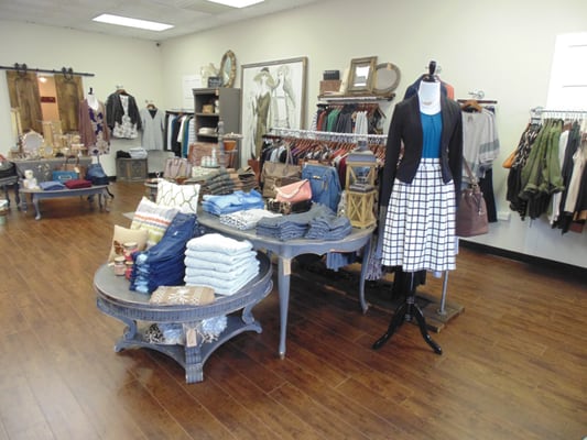 Inside the best kept secret in Littleton Colorado twill tradE.  We have the best mix of new clothes, old furniture, and handmade gifts.