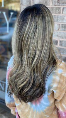 Blonde Balayage on Natural hair