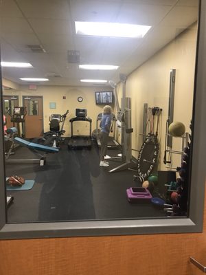 Women's only workout area