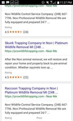 More examples of multiple spots on Google, 1 ,2, 3 and 4 spots to be exact. Not enough room in the screenshot to fit them all.