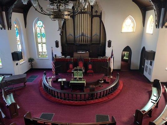 Altar area looking from the balcony