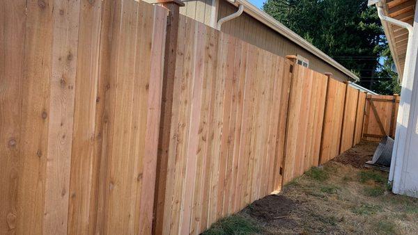 Wood fence