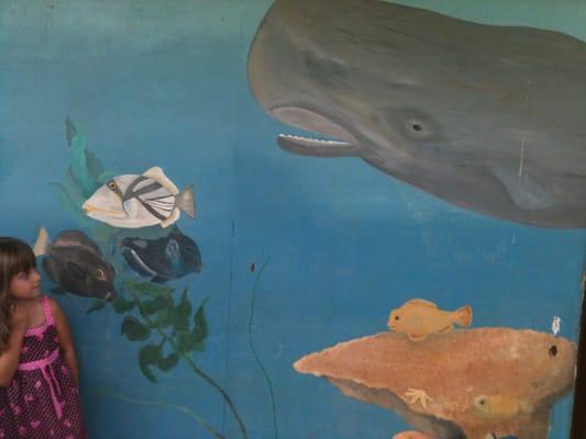 Sea life mural at Kalaheo School