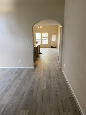 New floors throughout the first floor of the home