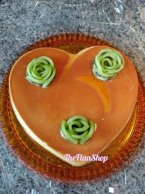 Traditional Flan with Kiwi Rosettes!