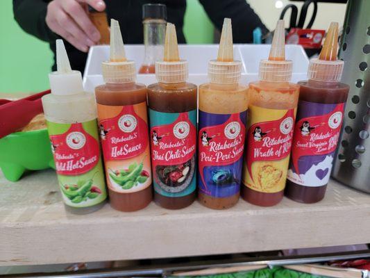 Amazing hot sauces!