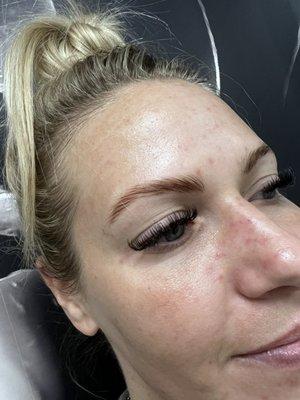 Brow wax, Tint, and Lamination