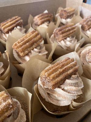 Our Churro Cupcakes, a fan favorite!