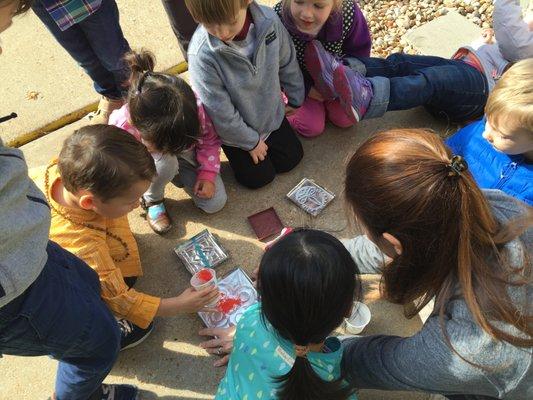 The three year olds experience different cultural holidays and their traditions.