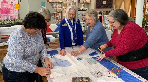 Our local Quilts of Valor group makes quilts for military veterans.