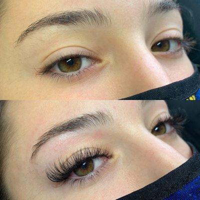 Volume lash extensions